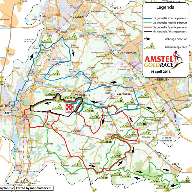 2013 Amtel Gold Race map