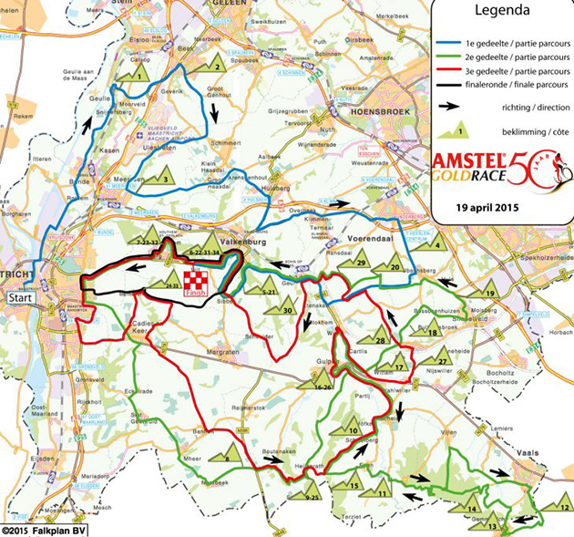 2015 Amstel Gold course map