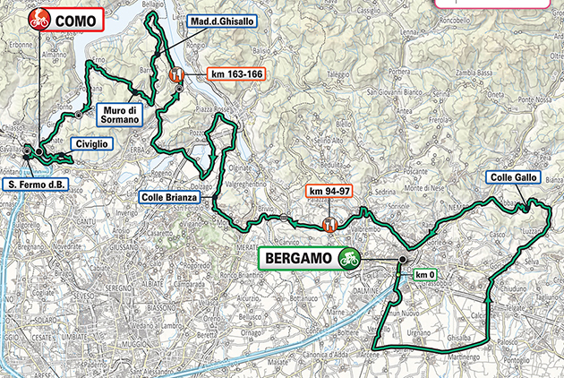 2019 Il Lombardia map