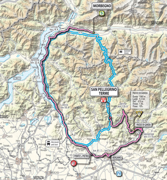Stage 18 route map