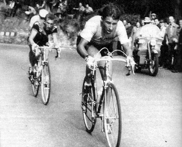 Jacques Anquetil and Gianni Motta in the 1964 Giro