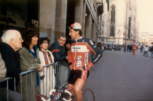 Gianni Bugno at the start of the 1988 Milano-San Remo