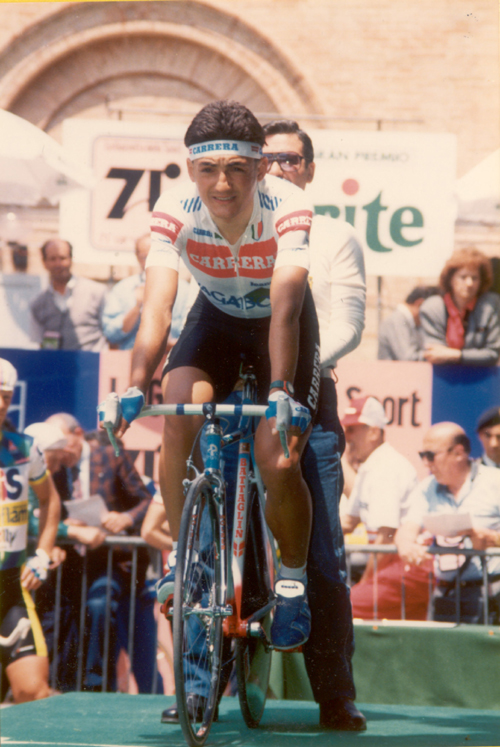 Chiappucci at the 1988 Giro d'Italia, stage 1