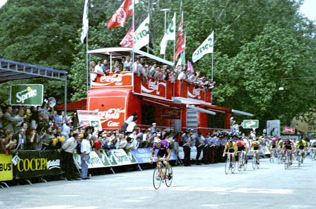 Cipollini easily wins stage 20 in milano of the 1990 Giro d'Italia