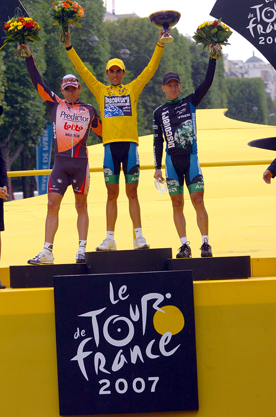 2007 Tour de France podium