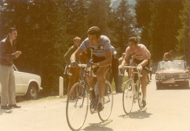 Felice Gimondi and Eddy Merckx in the 1970 Giro