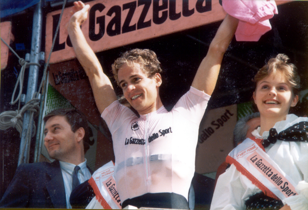 Andy Hampsten win the 1988 gGiro d'Italia