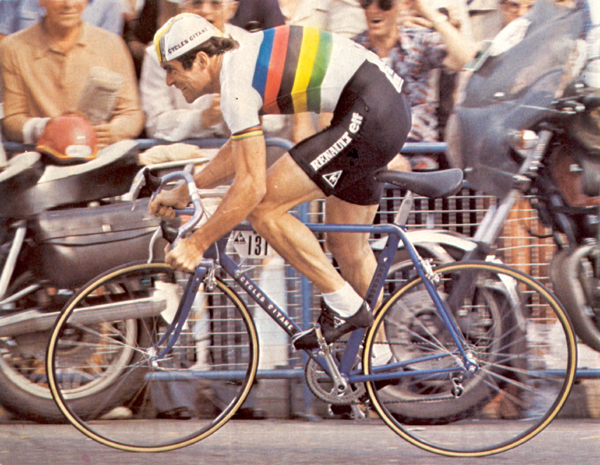 Bernard Hinault winning the prologue of the 1981 Tour de France