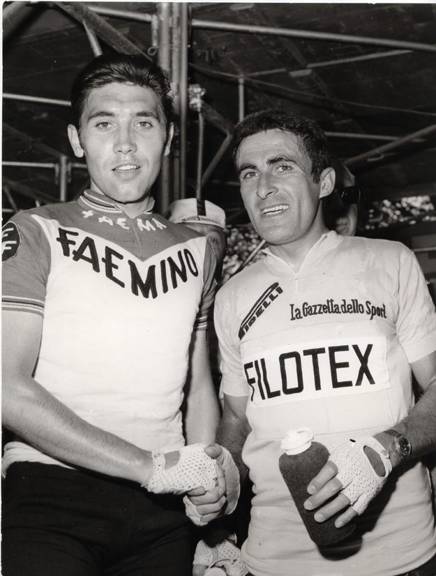 Franco Bitossi and Eddy MErckx early in the 1970 Giro
