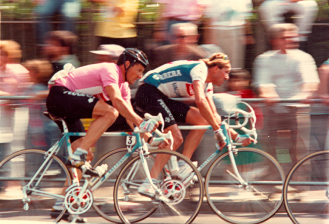 Roche rides the 20th stage of the 1987 Giro 