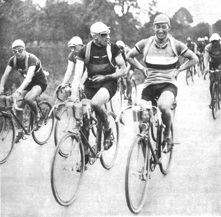 Georges Ronsse with Andre Leducq in the 1932 Tour de France