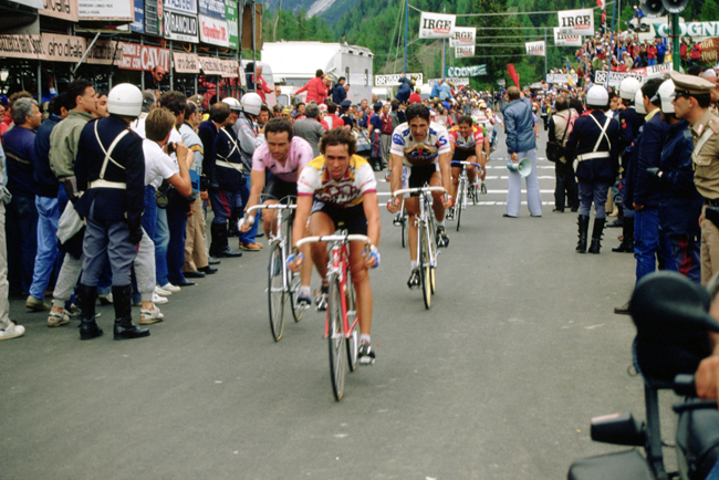 Van Impe in stage 20 of the 1985 Giro d'Italia