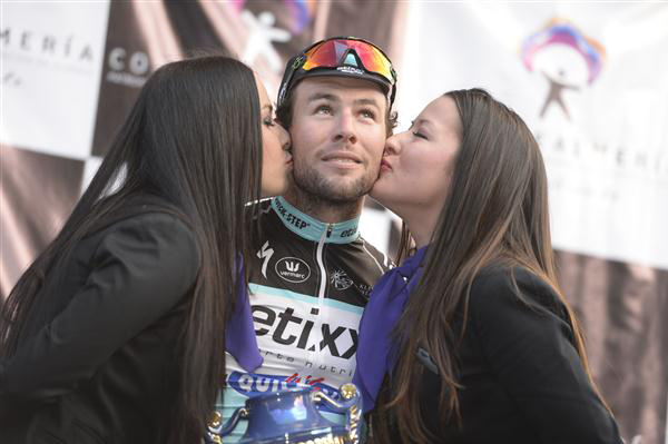 Mark Cavendish enjoys his victory