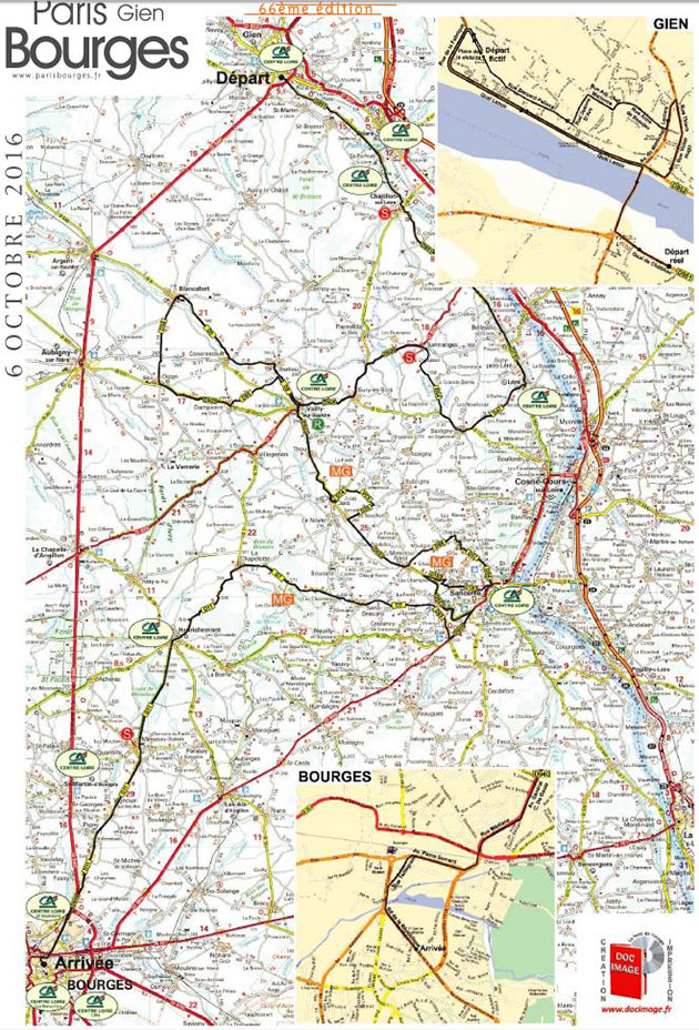 2016 Paris-Bourges map