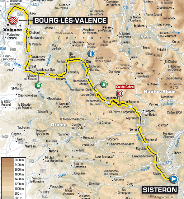 Stage 11 route map
