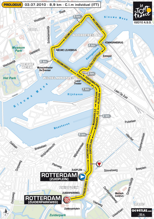 Rotterdam prologue route map