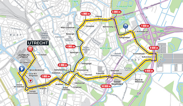 2015 Tour de France stage 1 map