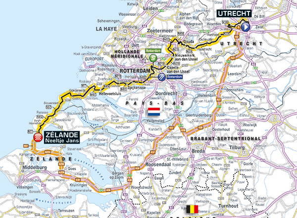 2015 Tour de France stage 2 map