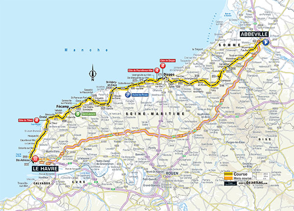 2015 Tour de France stage 6 map