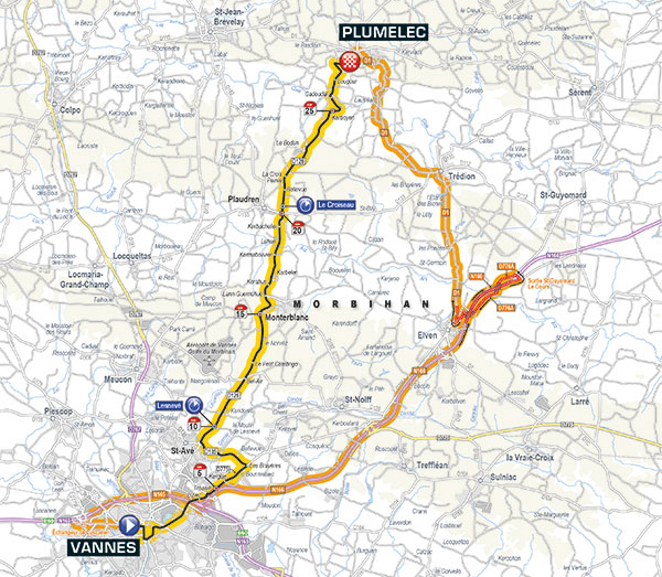2015 Tlur de France stage 9 map
