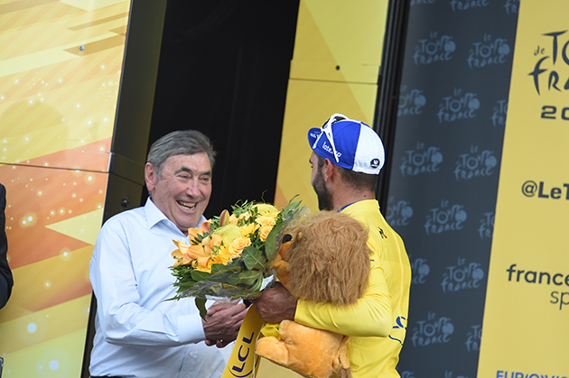 Fernando Gaviria and Eddy Merckx