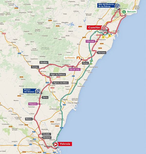 Vuelta stage 10 map