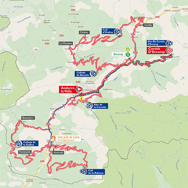 Vuelta stage 11 map