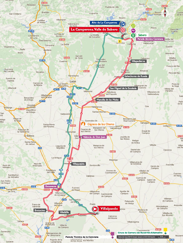 Vuelta stage 8 map