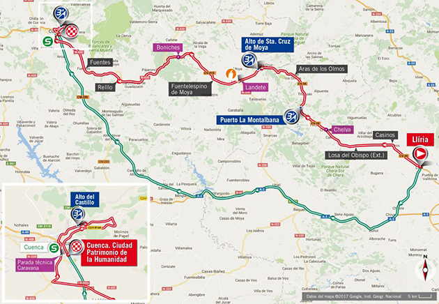Vuelta stage 7 map
