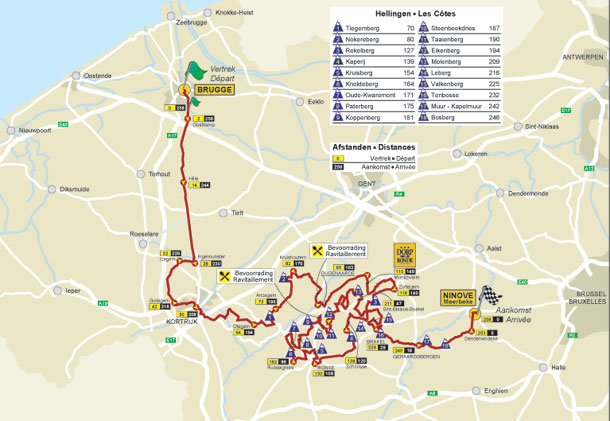 2011 Flanders route map 