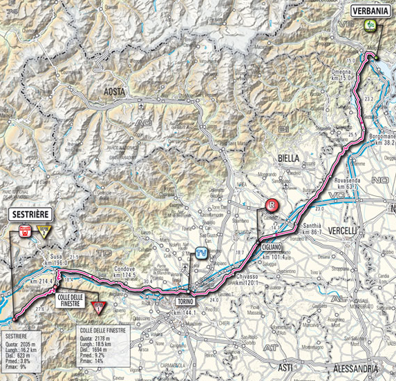 Stage 20 route map