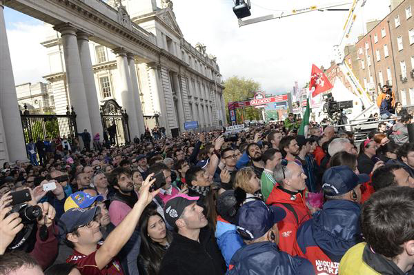 Crowds in Dublin