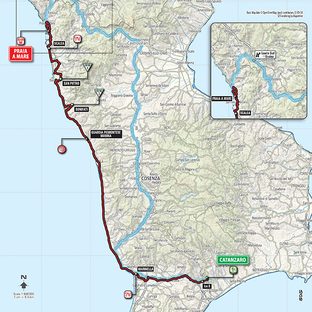 2016 Giro stage 4 map