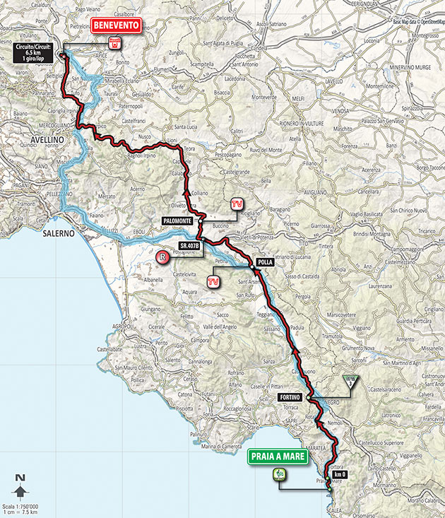 2016 Giro Stage 5 map