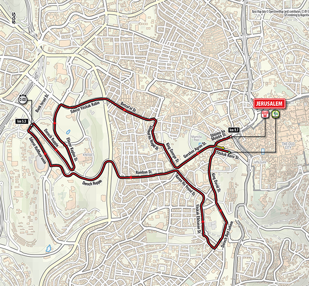 Giro d'itaia stage 1 map