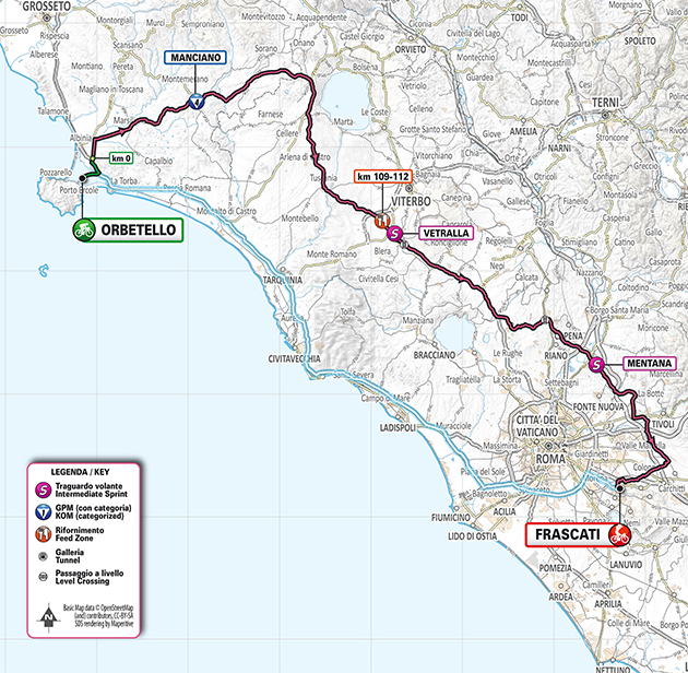 Giro stage 4 map