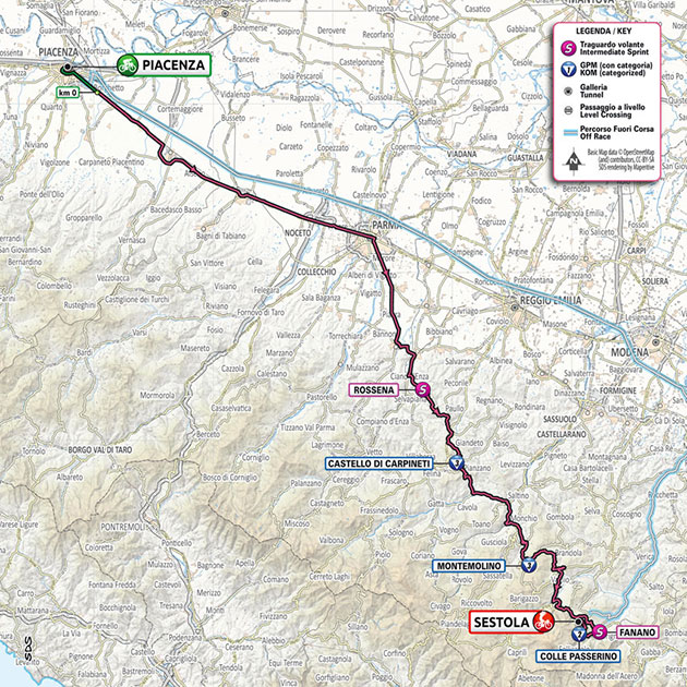 Giro stage 4 map