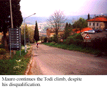 The Todi climb
