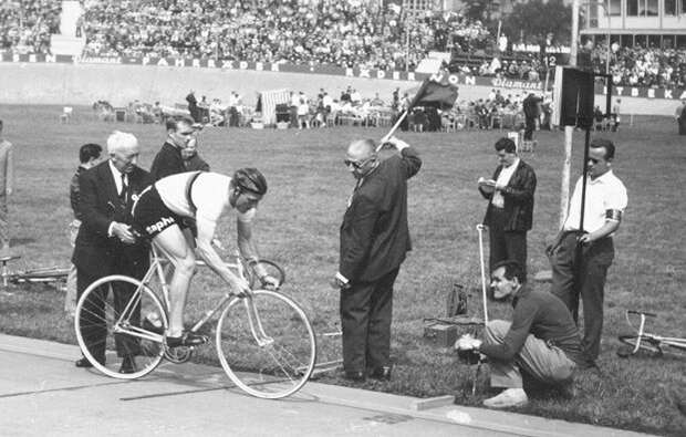 Rudi Altig at the  1960 World Championship pursuit final