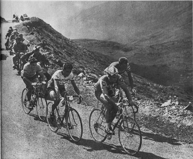 Poulidor, Anquetil and Bahamontes in the 1963 Tour de France