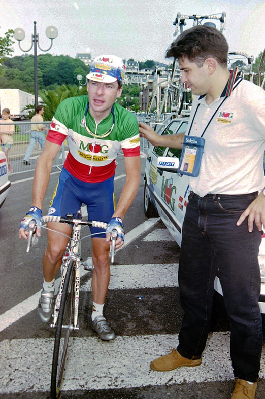 Burgno at the start of stage 2 of the 1995 Tour de France
