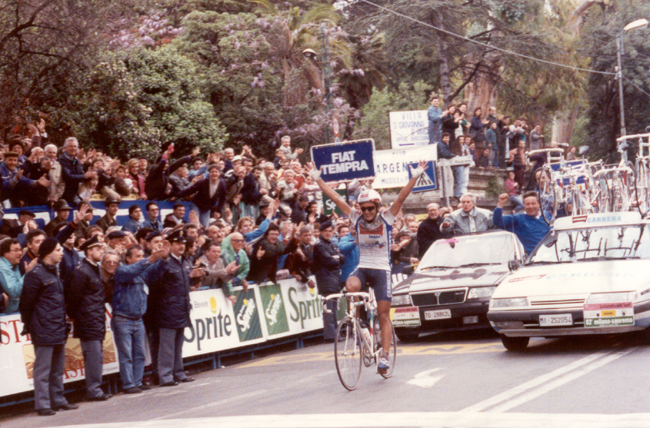 Claudio Chiappucci in the 1991 Milano-San Remo