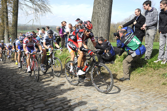 Hincapie at the 2012 Tour of Flanders
