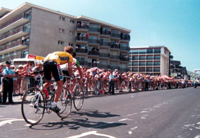 LEMond and Hinault finish stage 17 of the 1986 Tour de France