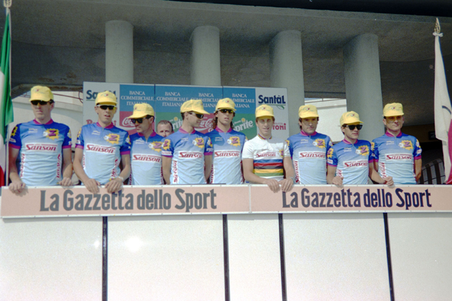 LeMond's Z team presented at the 1990 Giro d'Italia