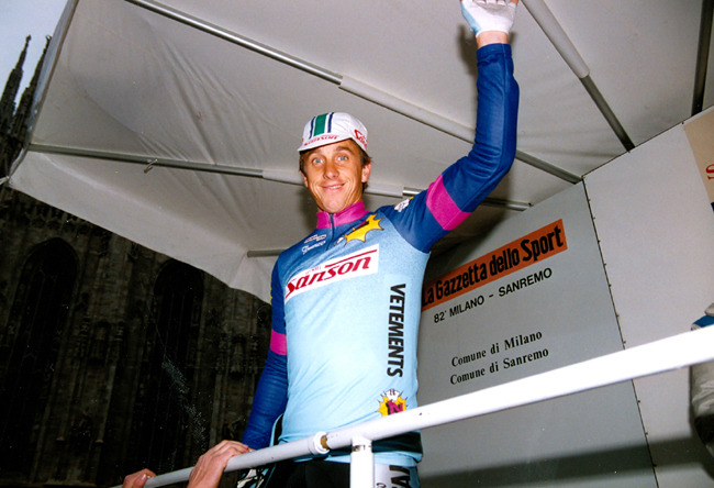 LeMond at the strt of the 1991 Milano-San Remo