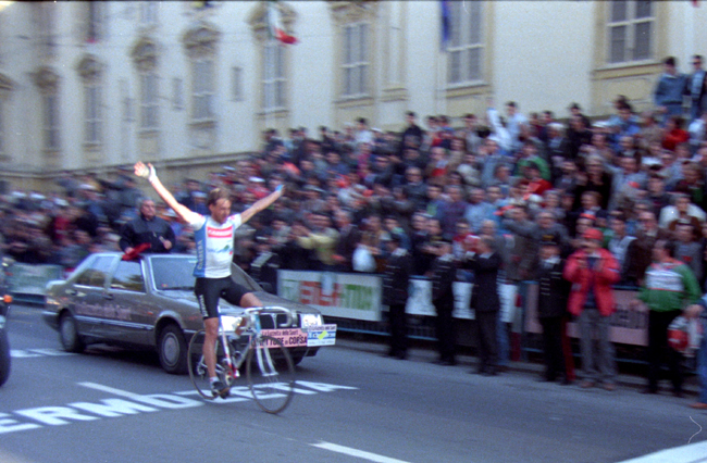 Erich Maechler wins the 1987 Milano-San Remo