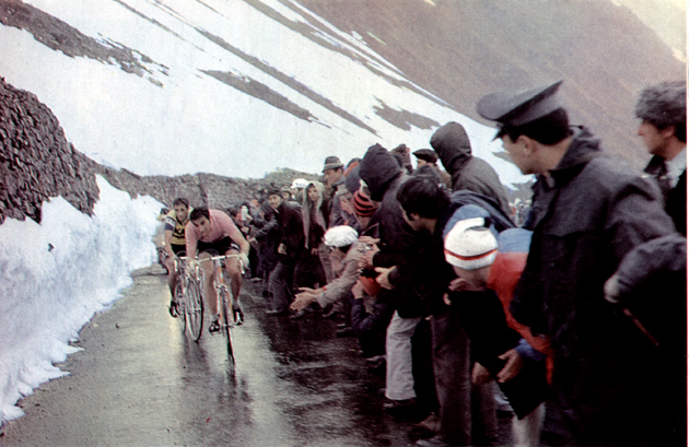 Merckx on the Stelvio in the 1972 Giro