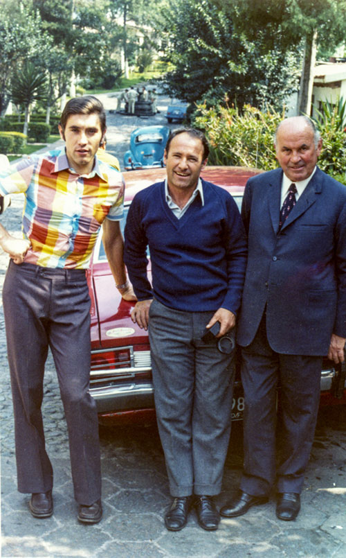 Eddy Merckx, Remo Vecci and Sr. Molteni
