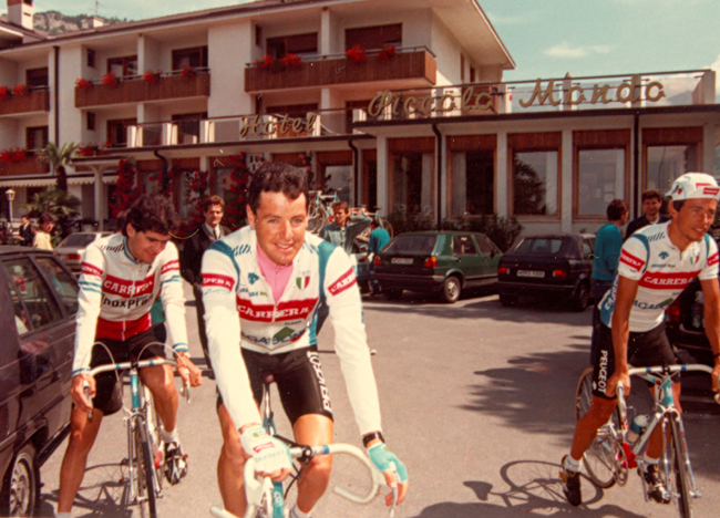 Roche at stage 18 of the 1987 giro d'Italia